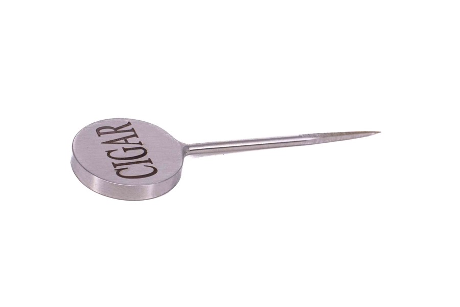 Kézzel készített, egyedi megjelenésű nemesacél szivartű - Steel 1